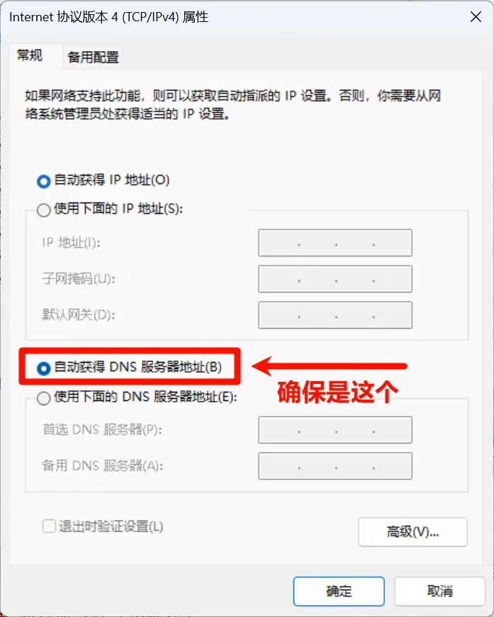 使用下面的DNS服务器地址
